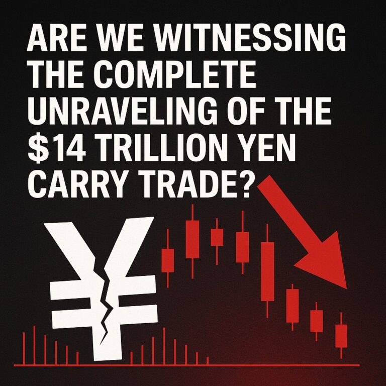 Are We Witnessing The Complete Unraveling Of The $14 Trillion Yen Carry Trade?