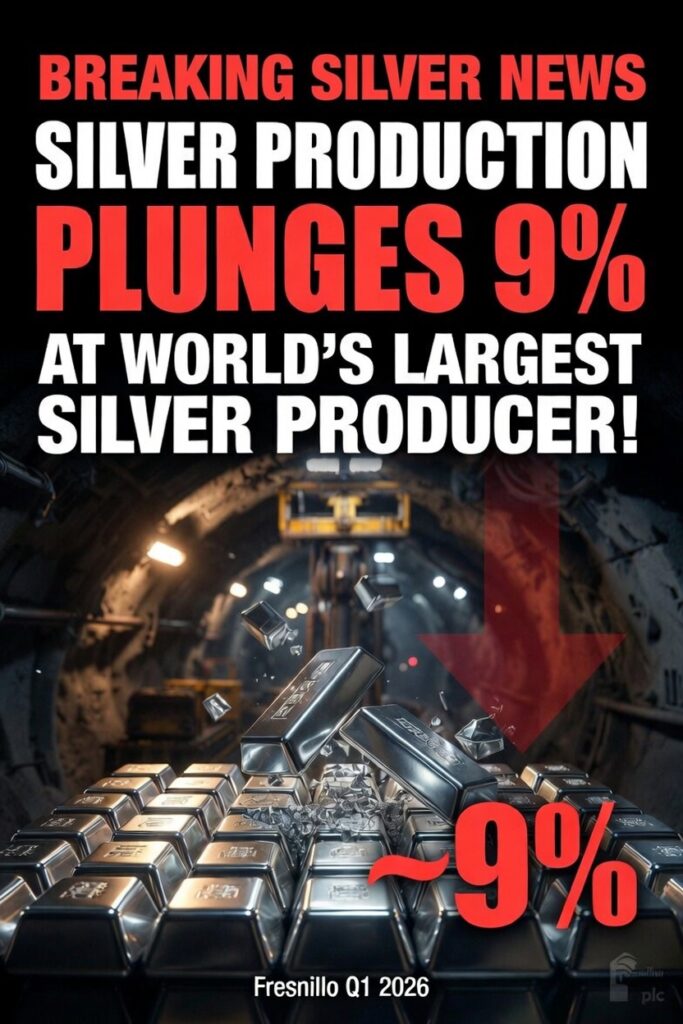 SILVER PRODUCTION PLUNGES 9% AT WORLD’S LARGEST SILVER PRODUCER!