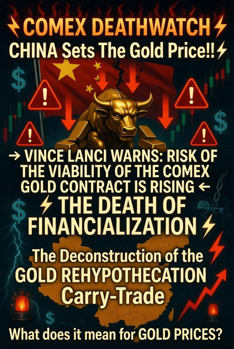 Comex Deathwatch: China Sets The Gold Price!