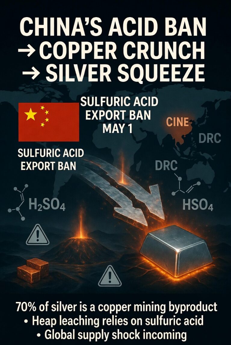 China’s Ban On Sulfuric Acid Exports Could Ignite The Next Silver Supply Squeeze!