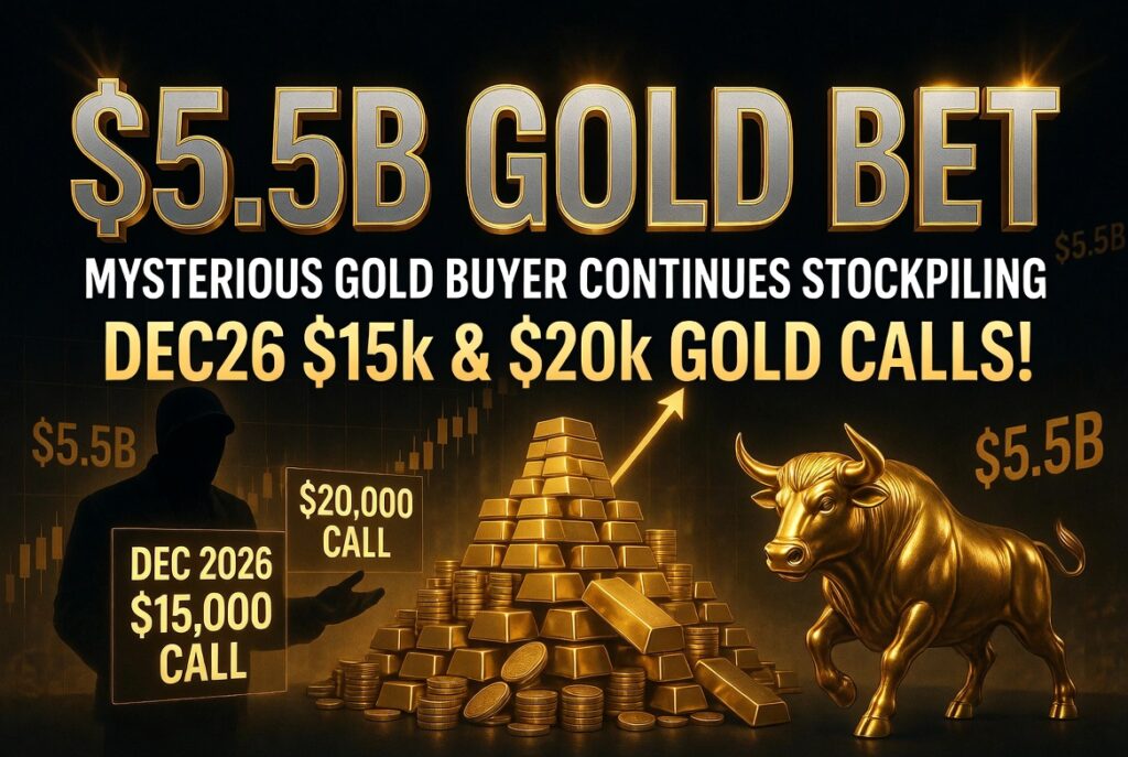$5.5B GOLD BET: MYSTERIOUS GOLD BUYER CONTINUES STOCKPILING DEC26 $15k & $20k GOLD CALLS‼️