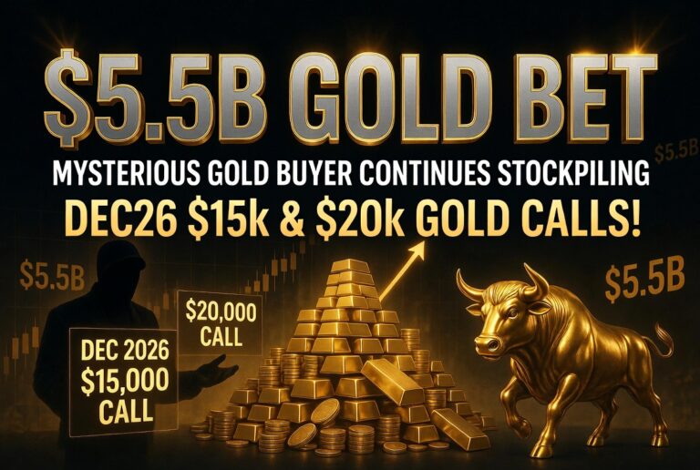 $5.5B Gold Bet: Mysterious Gold Buyer Continues Stockpiling Dec26 $15K & $20K Gold Calls‼️