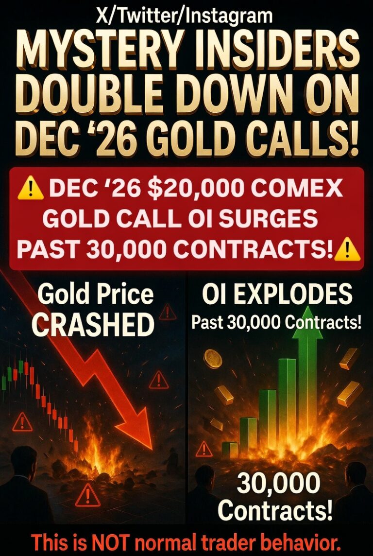 Mystery Insiders Double Down On $20,000 Dec ’26 Gold Calls!