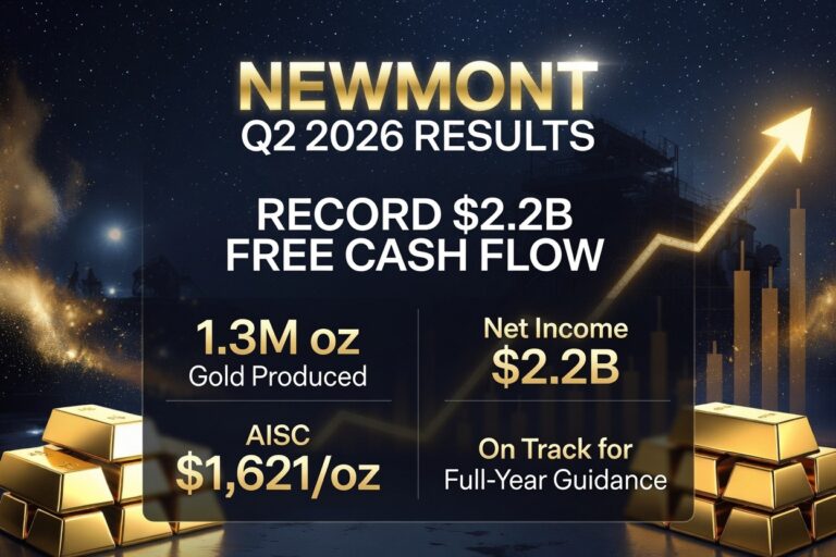 Newmont (NEM) Releases Q2 2026 Earnings: Record Free Cash Flow, On Track for Full-Year Guidance