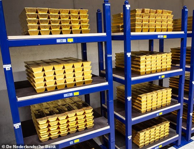 Gold bars in NY vault