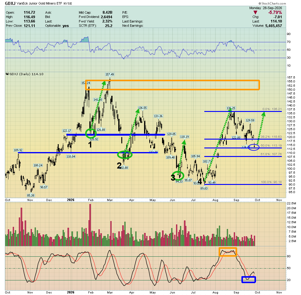 GDXJ gold miners chart