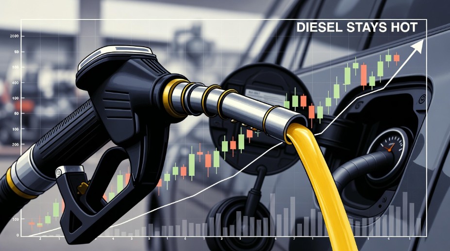 Diesel prices stay hot