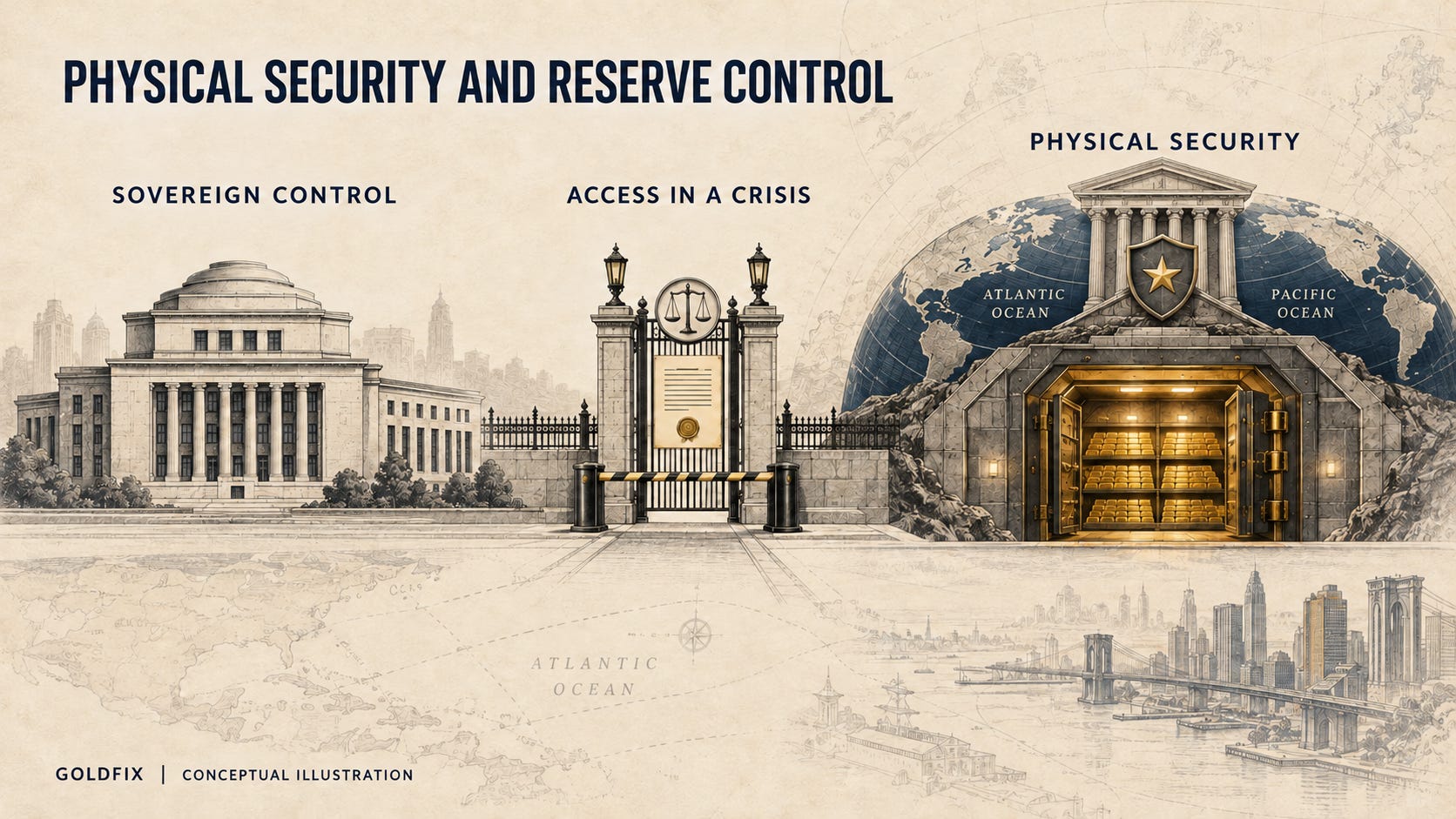 Gold's physical security and reserve control