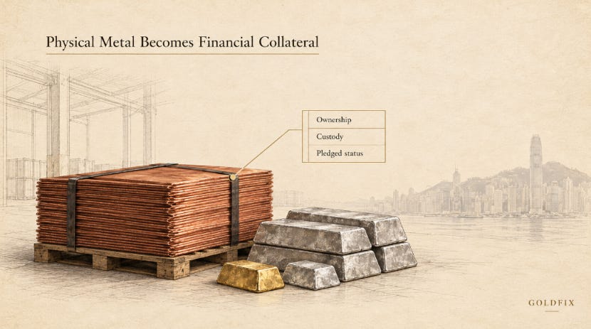 Physical metal becomes financial collateral