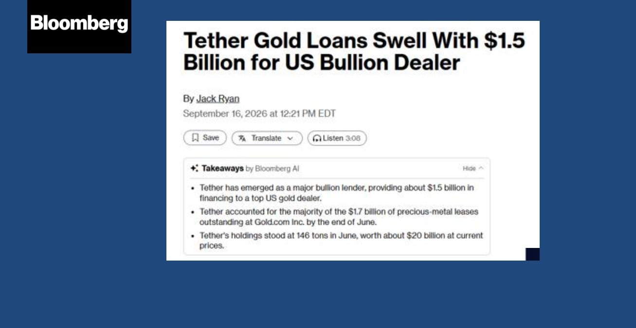 Bloomberg report on Tether