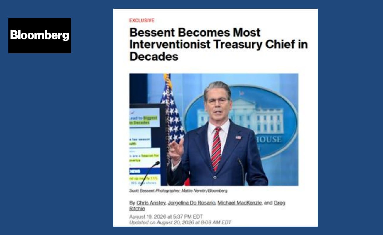 Bloomberg calls Bessent top interventionist