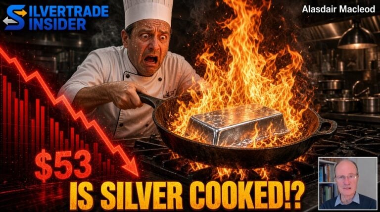 Is silver COOKED!? Silver prices crash to $53/ oz..